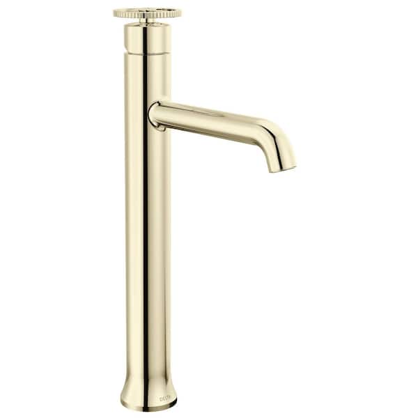Delta Trinsic Wheel Single Handle Vessel Sink Faucet in Polished Nickel
