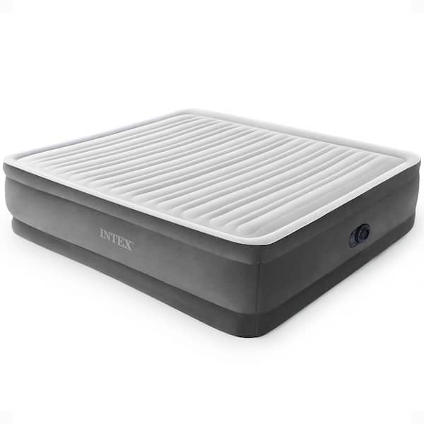 18 in. King Inflatable Elevated Premium Comfort Airbed with Built-In Pump