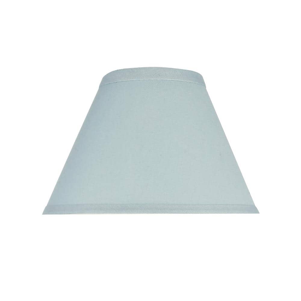 Aspen Creative Corporation 9 in. x 6-1/2 in. Light Blue Hardback Empire Lamp Shade 58728 - The Home Depot