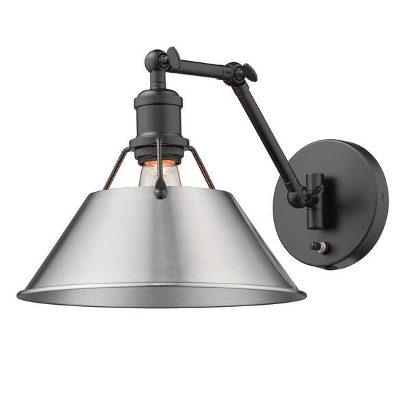 Golden Lighting - Orwell 9 in. Matte Black Sconce