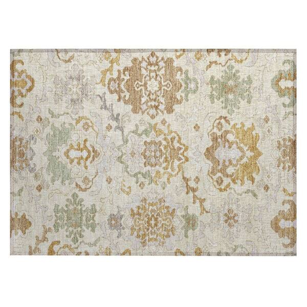 Chantille Machine Washable Indoor/Outdoor Abstract ACN3158 Cream 3 ft. x 4 ft. Area Rug