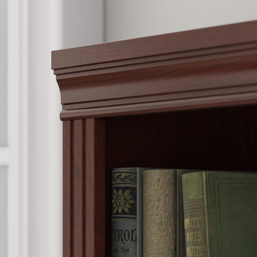 Saratoga Transitional 5-Shelf Adjustable Bookcase in Harvest Cherry