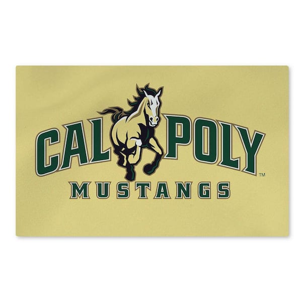 Cal Poly Mustangs NCAA Logo Washable Rug 36 in. x 62 in. Area Rug