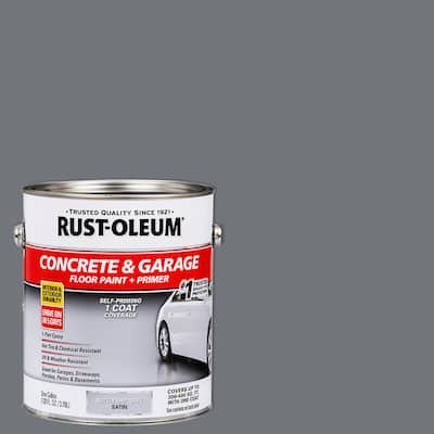 Rust-Oleum 1 Gal. Battleship Gray Satin 1-Part Epoxy Concrete Floor Interior/Exterior Paint