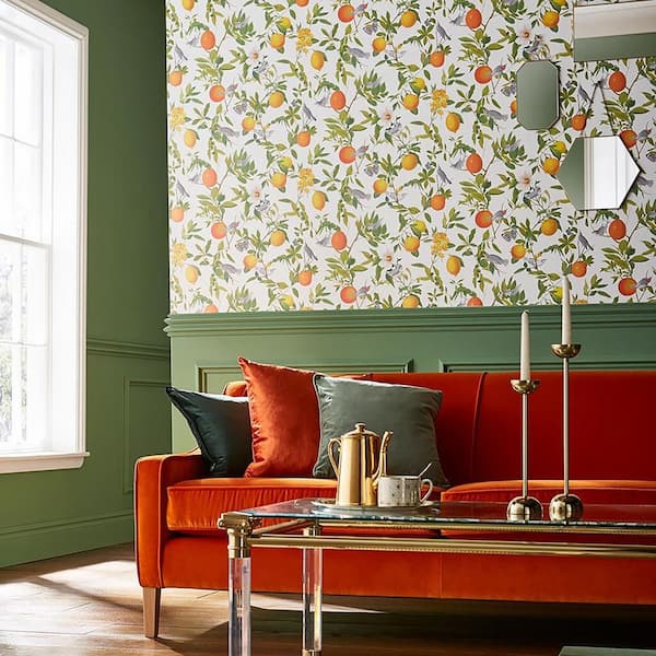 Amalfi Fresco White Tropical Paste the Wall Wallpaper