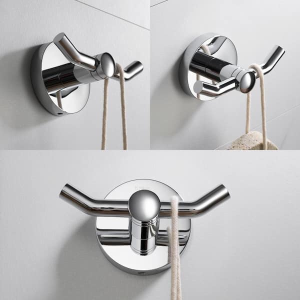 KRAUS Elie Bathroom Robe and Towel Double Hook in Chrome KEA-18802CH - The  Home Depot