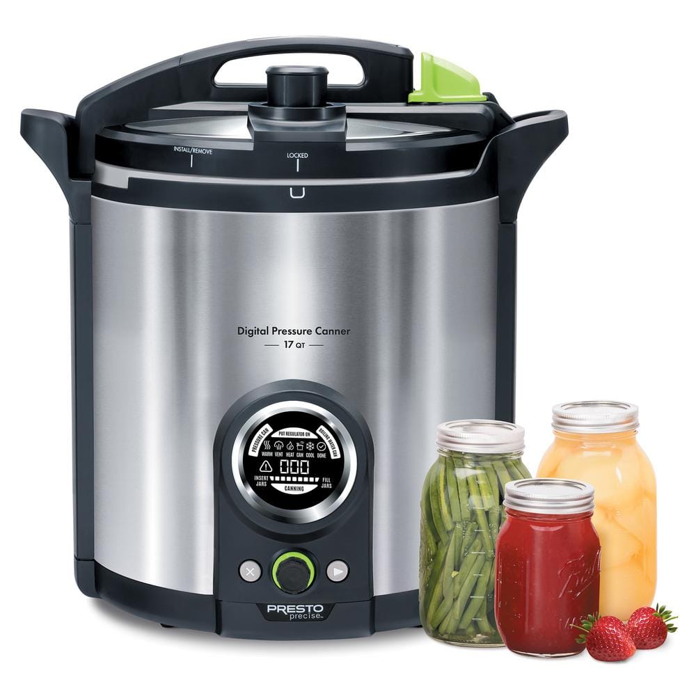 Presto 17 Qt. Electric Brushed Stainless Electric Precise Digital Pressure Canner and Pressure Cooker