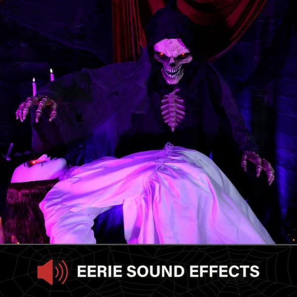 Haunted Hill Farm 5.6 ft. LED Floating Lady with Magic Reaper