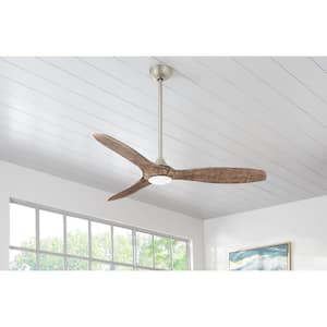 Canterbury 60 in. Integrated LED Indoor Brushed Nickel Ceiling Fan with Light Kit and Remote Control