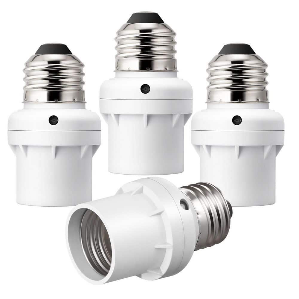 100-Watt Incandescent/CFL/LED/Halogen Screw-In Dusk to Dawn Light Control Sensor Socket, White (4-Pack) price history on PriceWatchPro