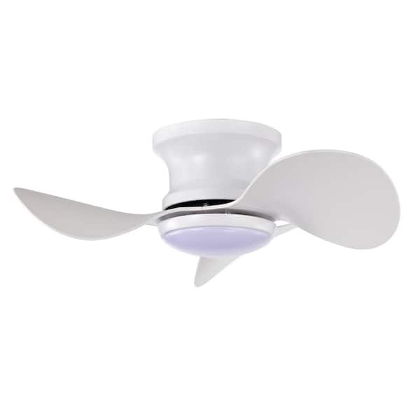 Warehouse of Tiffany Niamh 24 in. 1-Light Indoor White Finish Ceiling Fan with Light Kit