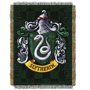 Harry Potter, Slytherin Shield Woven Tapestry Throw Blanket