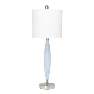 Hampton Bay Duval 27.75 in. Weathered White Table Lamp HDP11232 - The ...