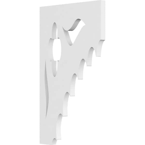 Ekena Millwork 5/8 in. W X 13 in. H X 7 1/2 in. D PVC Wellington Bracket