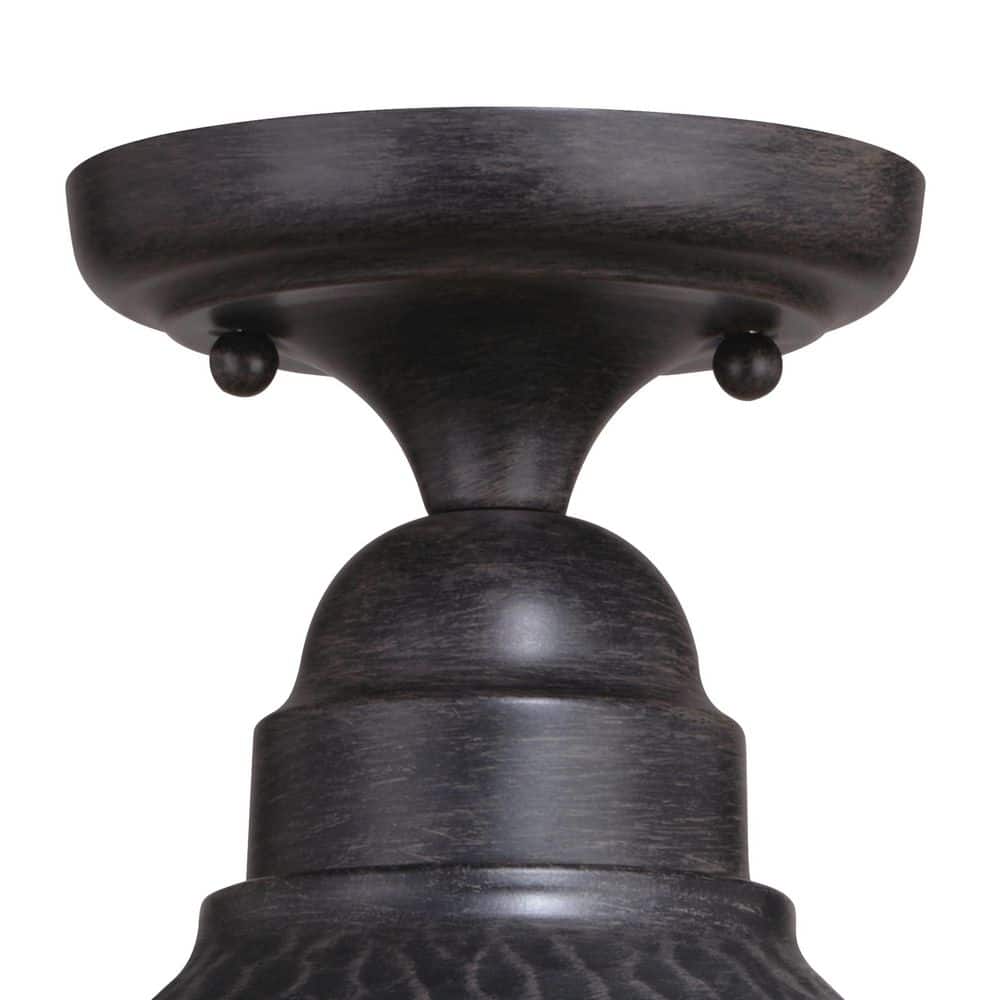 Outland Rustic 12'' Gold and Glass Indoor/Outdoor Ceiling Light