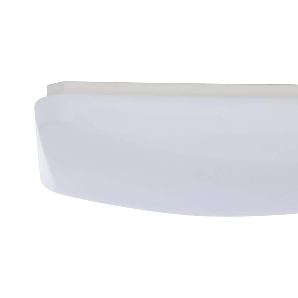 Sleek Contemporary 14" White LED Flush Mount Ceiling Light