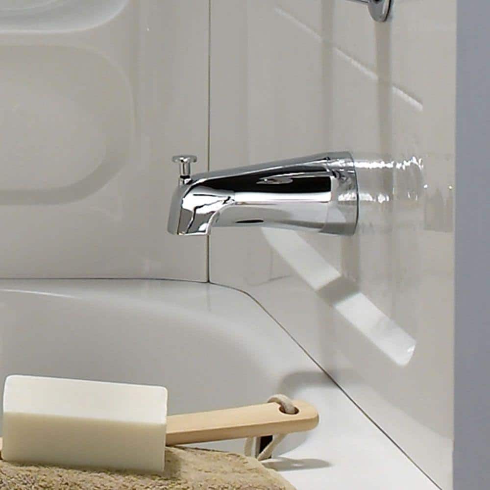 Polished Chrome Wall Mounted Diverter Tub Spout