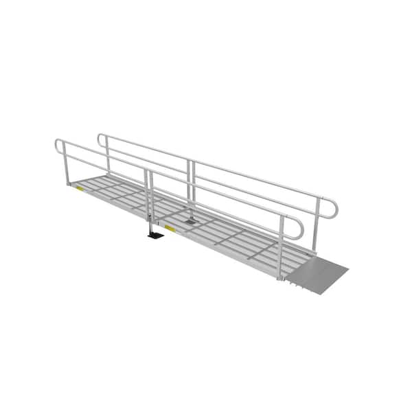 EZ-ACCESS PATHWAY 3G 16 ft. Wheelchair Ramp Kit with Expanded Metal Surface and Two-line Handrails