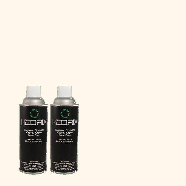 Hedrix 11 oz. Match of W-D-700 Powdered Snow Low Lustre Custom Spray Paint (2-Pack)