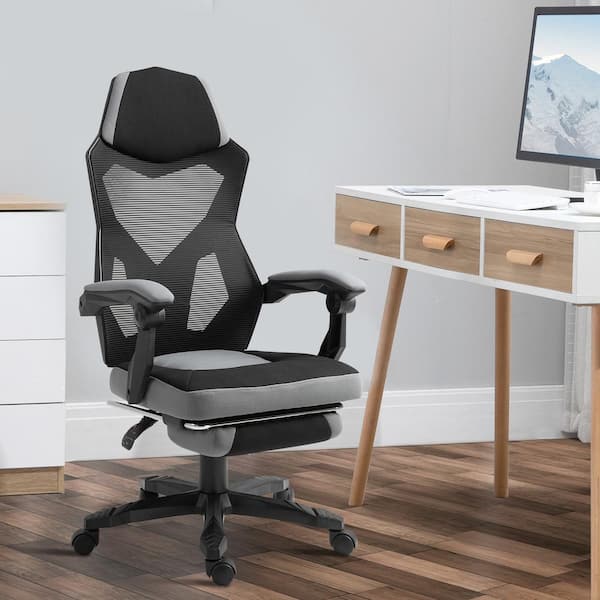 Ergonomic Office Chair, Reclining Office Chair Desk Chair with Foot Rest,  High Back Computer Chair Mesh Home Office Desk Chairs with Wheels 