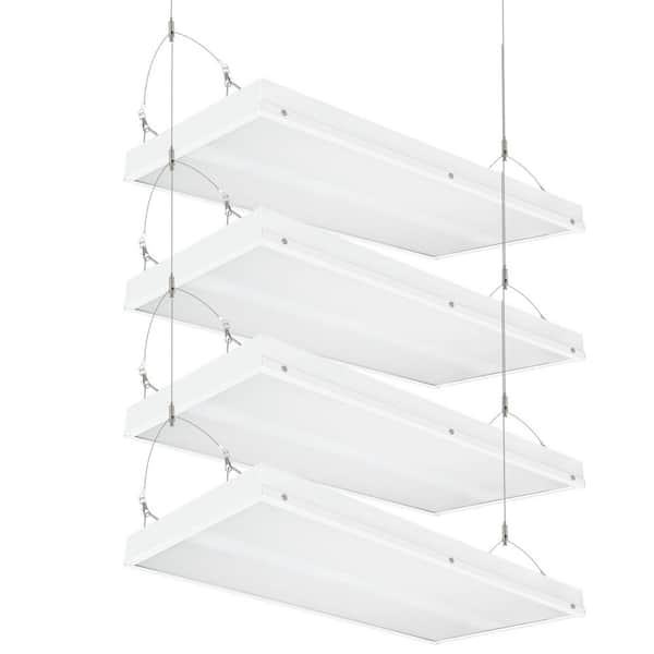 2 ft. Linear Shop Light 100W 100-277V Hardwire Commercial Integrated Led High Bay Light for Warehouse Supermarket-4 Pack