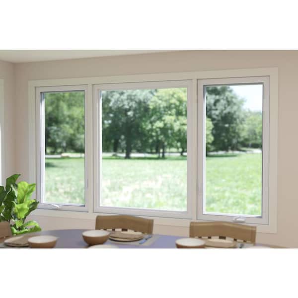 TAFCO WINDOWS 107.25 in. x 60 in. White Double-Pane Insulated