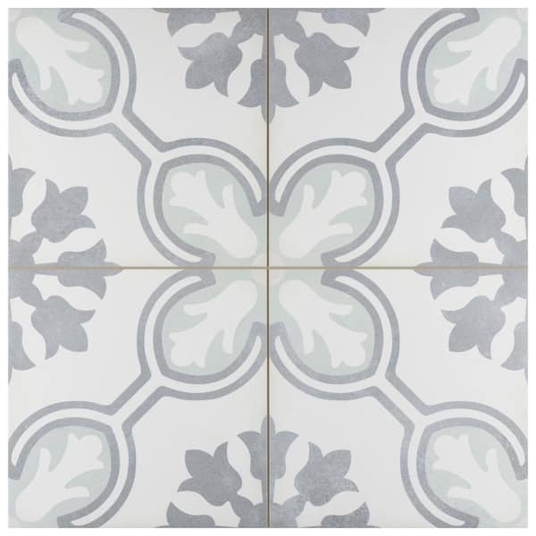 Amberely Orchid Mint 17-3/4 in. x 17-3/4 in. Porcelain Floor and Wall Tile (13.32 sq. ft./Case)