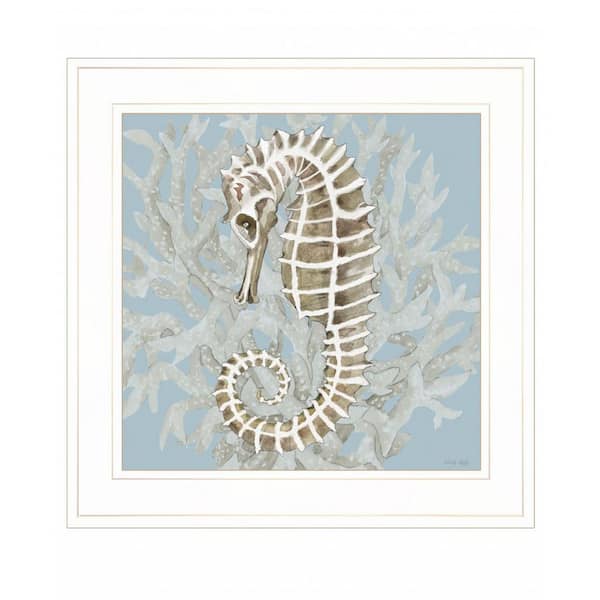 HomeRoots Coral Seahorse II by Unknown 1 Piece Framed Graphic Print Nature Art Print 15 in. x 15 in. .