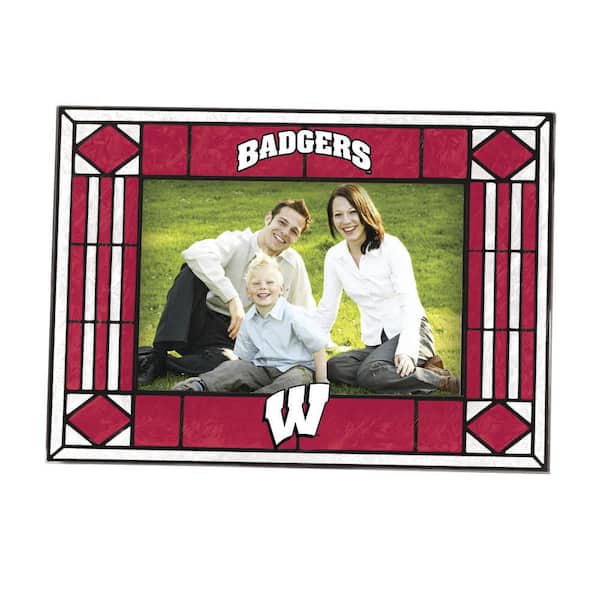 The Memory Company NCAA 4 in. x 6 in. Gloss Multicolor Art Glass Wisconsin Picture Frame