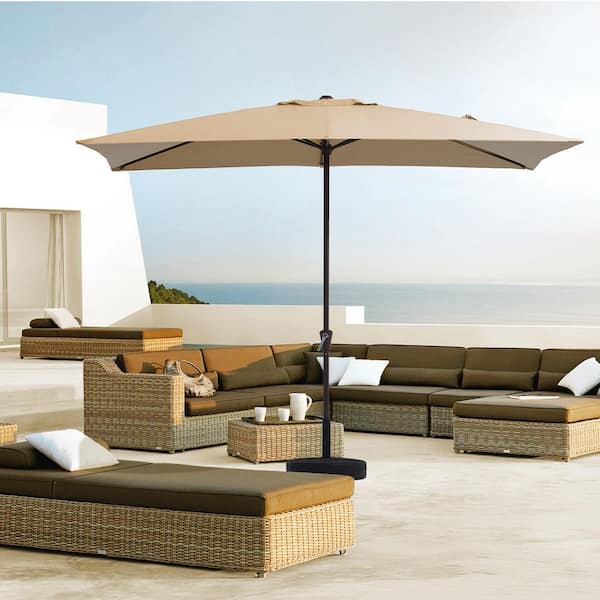 6 outdoor patio umbrella Shademaker Libra 6'6 Square Pulley Lift (SMLIBRA20S)  GiantPatioUmbrellas a beech wood pole Rhino Market Umbrellas for Sale