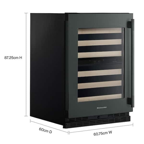 24 in. Dual Zone 46-Wine Bottles Beverage & Wine Cooler in Juniper