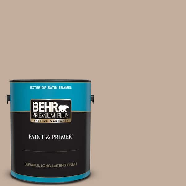 BEHR PREMIUM PLUS 1 gal. #PWL-87 Fall Mood Satin Enamel Exterior Paint & Primer