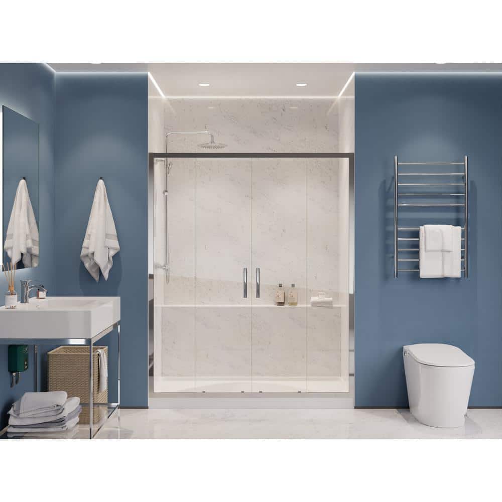 ANZZI 70'' x 60'' Polished Chrome Framed Sliding Shower Door
