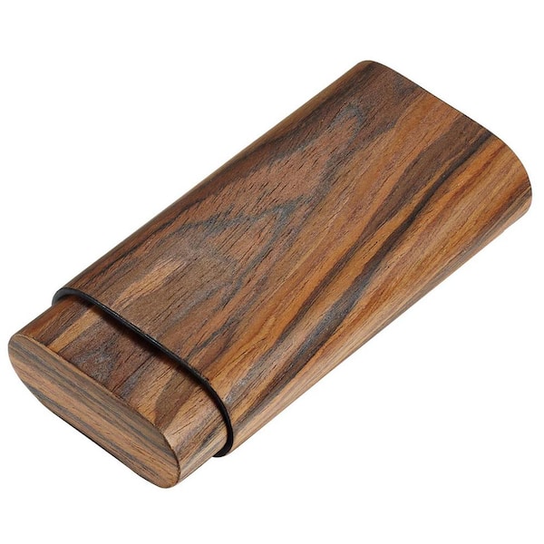 Visol Ryland Zebrawood and Stainless Steel Cigar Case VCASE791 - The Home  Depot