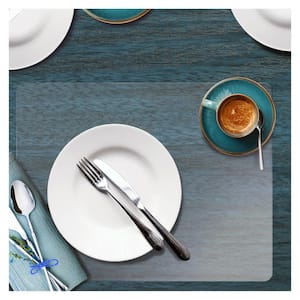 12 in. x 18 in. Clear Anti-Microbial Vinyl Rectangular Placemats (Set of 4)