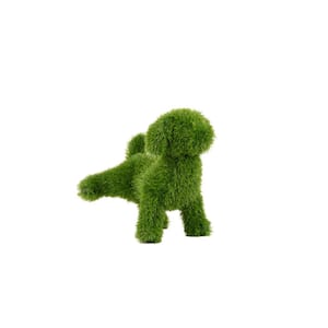 13 in. Green Artificial Turf Topiary Peeing Dog