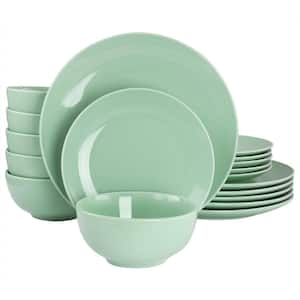 18-Piece Porcelain Dinnerware Set in Mint