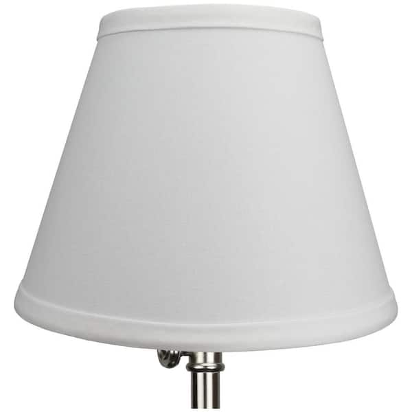 Slant Linen White Empire Lamp Shade, 9 Inch Tall Lamp Shade