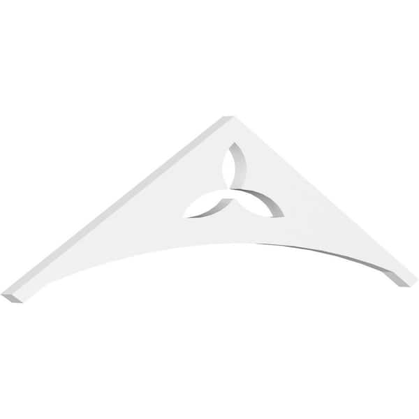 Ekena Millwork 1 in. x 36 in. x 10-1/2 in. (7/12) Pitch Naple Gable Pediment Architectural Grade PVC Moulding