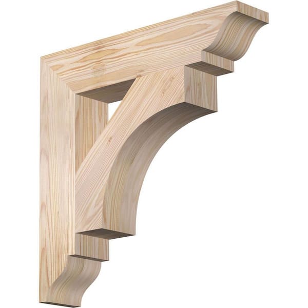 Ekena Millwork 3.5 in. x 18 in. x 18 in. Douglas Fir Westlake Traditional Smooth Corbel