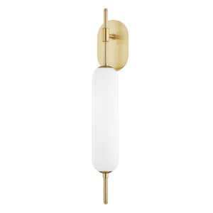 Miley 1-Light Aged Brass Wall Sconce