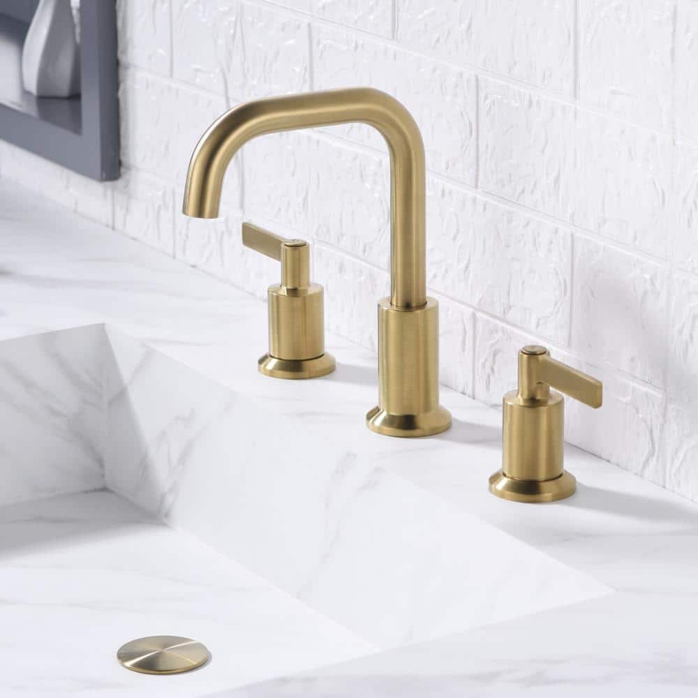 Kree 8'' Nickel Two-Handle Widespread Bathroom Faucet