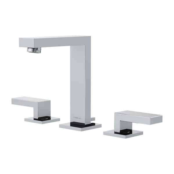 Symmons Duro 8 in. Widespread 2-Handle Bathroom Faucet with Lever Handles in Chrome
