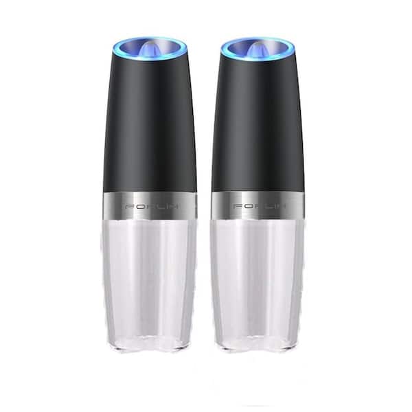 9 oz. Automatic Electric Salt Pepper Grinder Shakers Mill Adjustable Coarseness in Black (2-Piece)