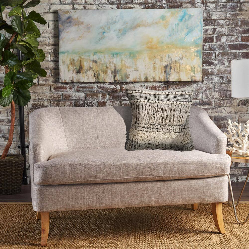 Ellisan Fringed Cotton Throw Pillow