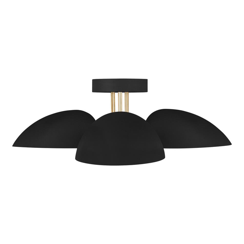 Midnight Black 3-Light Flush Mount Ceiling Fixture by Ellen DeGeneres