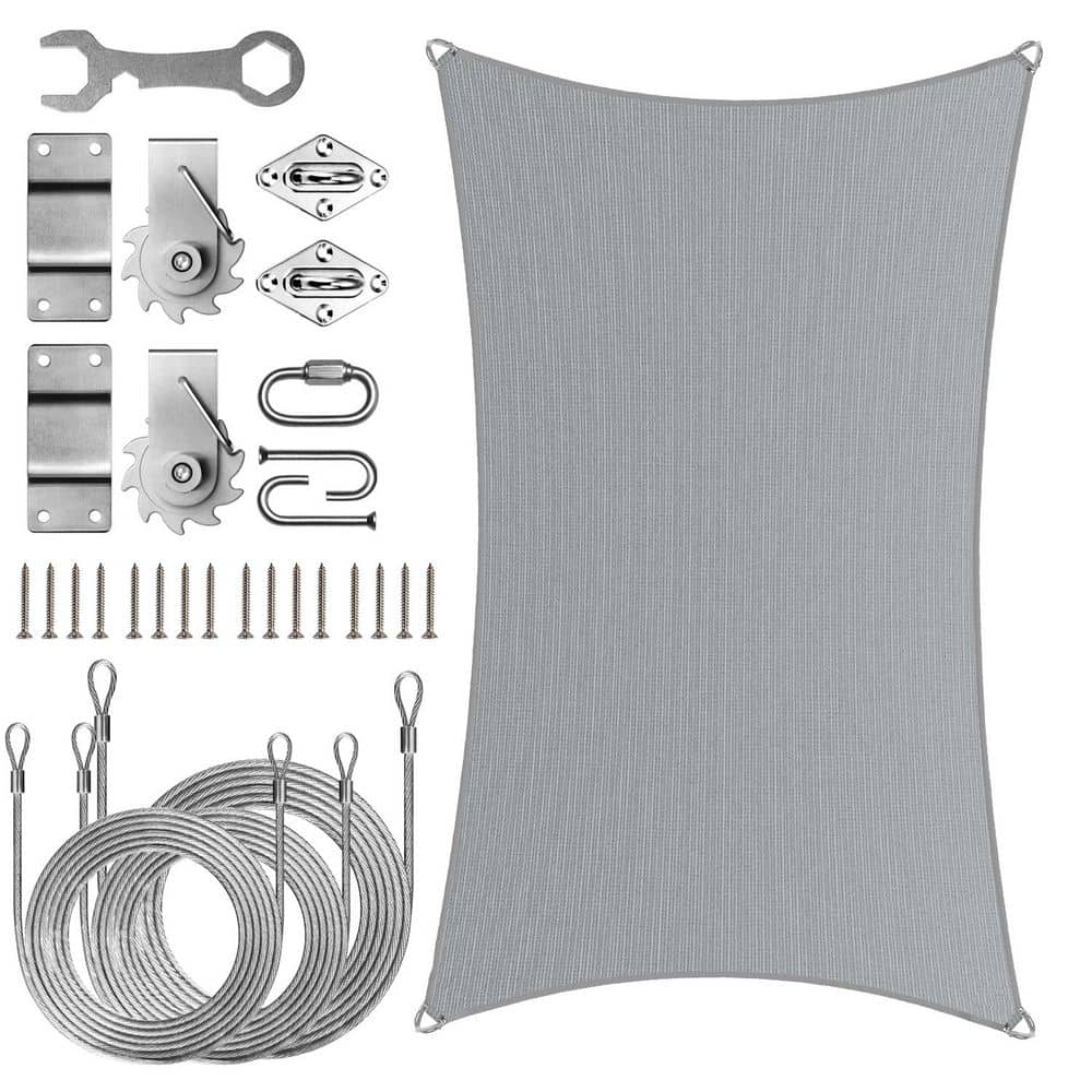 Pro Ring 18 ft. x 22 ft. Rectangle Sun Shade Sail with Hardware TAWAL-Grey price history on PriceWatchPro