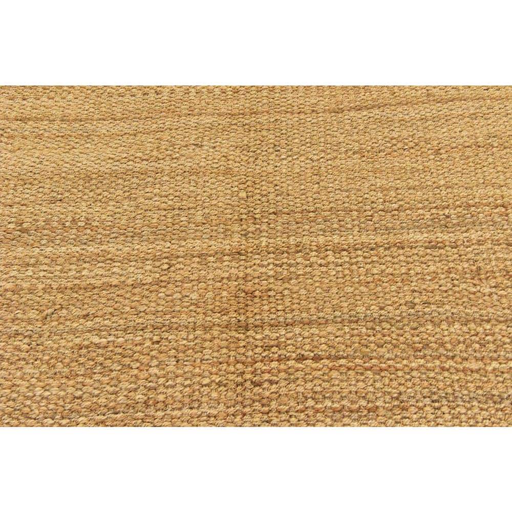 Eco-Friendly Tan Handwoven Jute 9' x 12' Area Rug