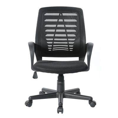 Black Mesh Task Chair High Back Office Chair Ergonomic Swivel Chair with Lumbar Support