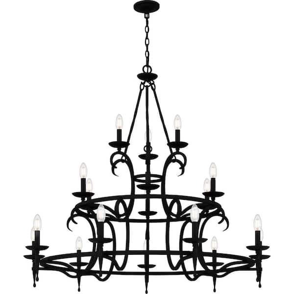 Octavia 18-Light Earth Black Chandelier